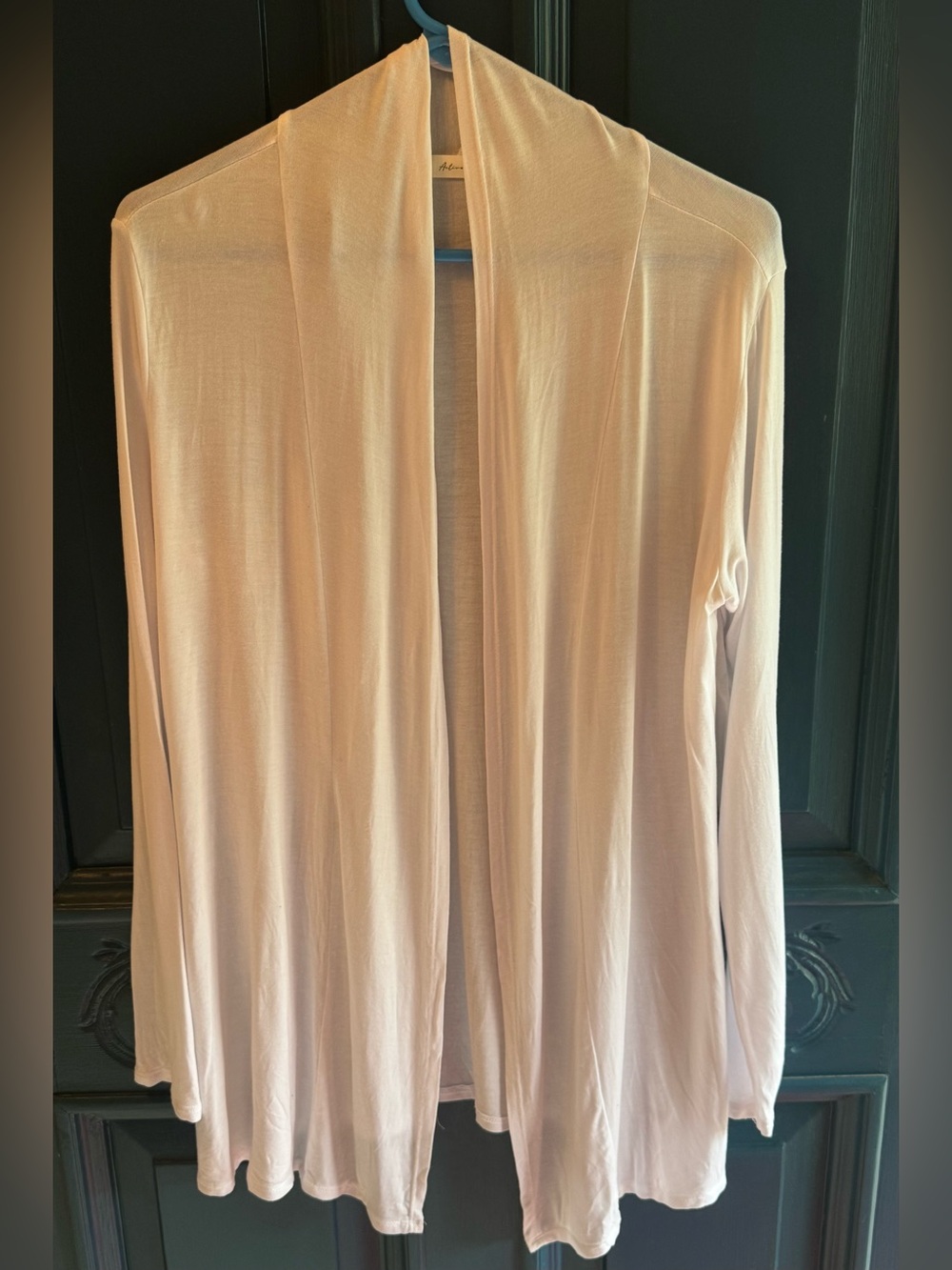 Active USA White Open-Front Draped Cardigan